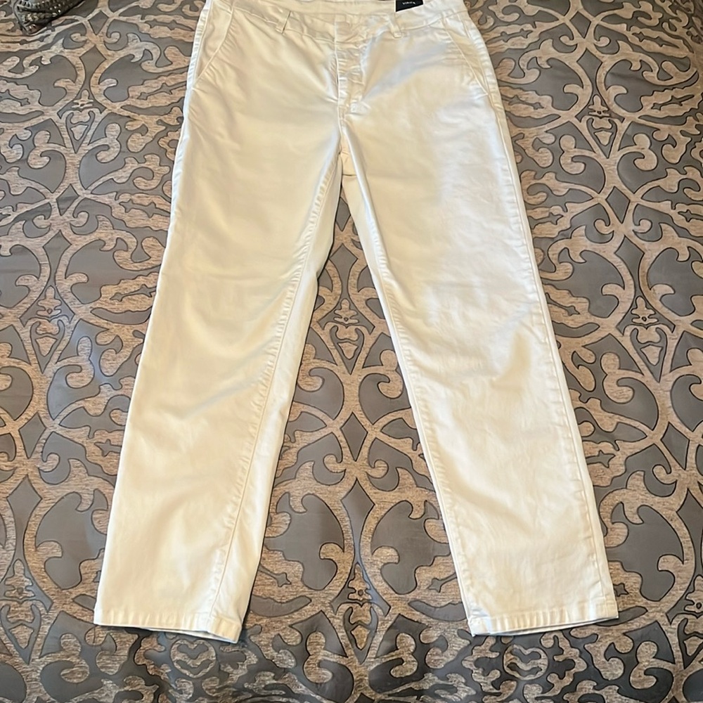 Vince size 30 ivory cotton/polyester pants